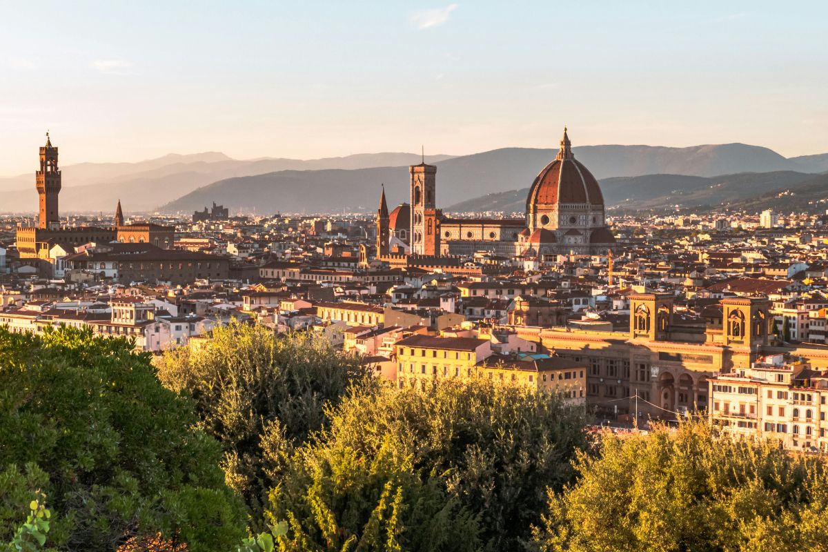 Firenze, Duomo con la cupola del Brunelleschi e Ponte Vecchio