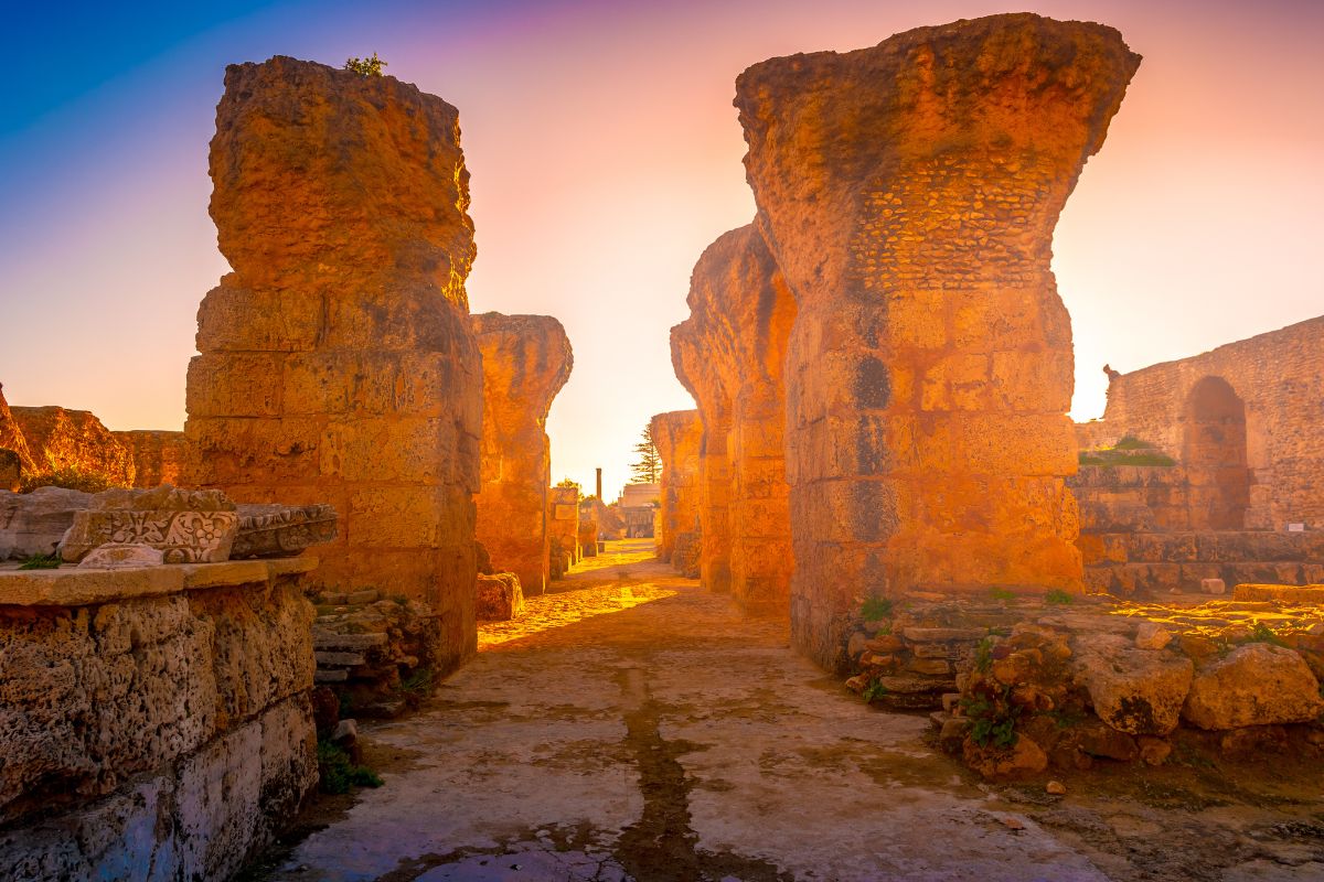 Rovine di Cartagine vicino Tunisi, sito archeologico patrimonio UNESCO