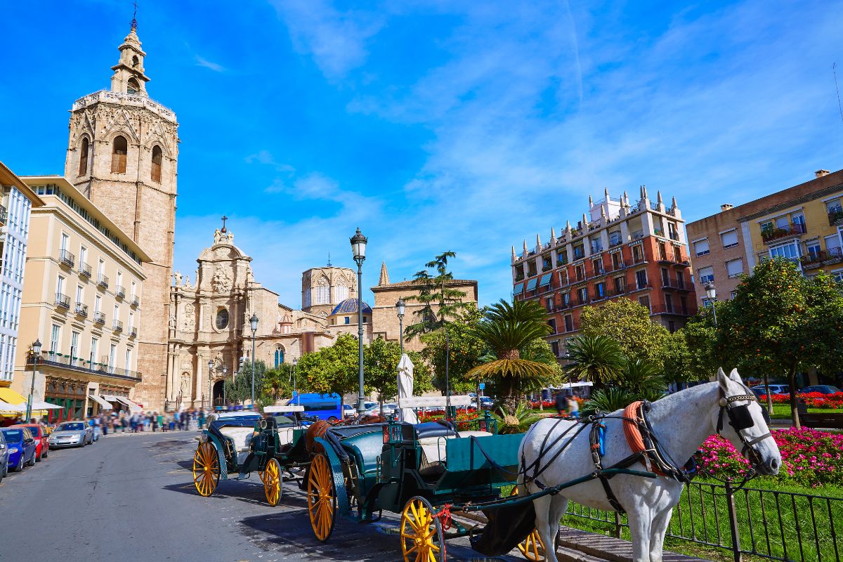 Cattedrale di Valencia e campanile del Miguelete nel centro storico