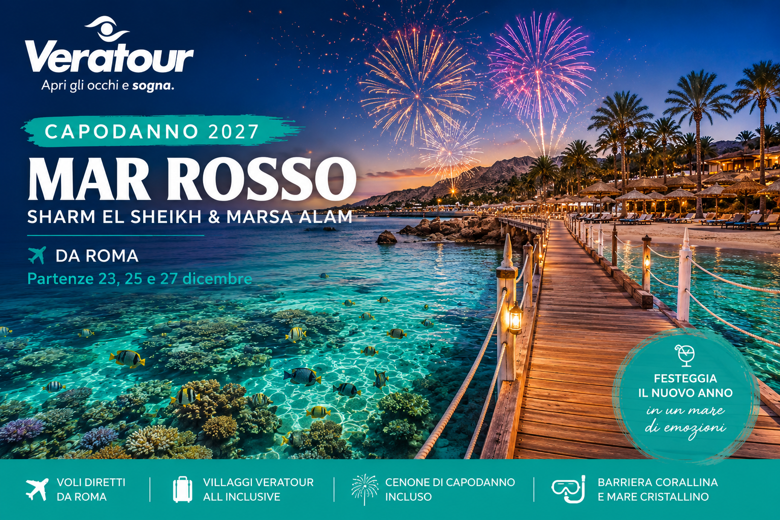Offerte Natale e Capodanno in Egitto: Villaggi Veratour All Inclusive sul Mar Rosso