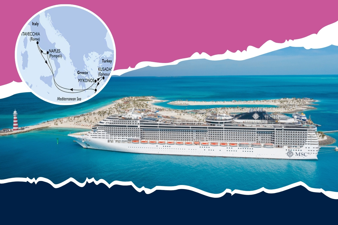 Offerta Crociera Estate 2025 con MSC Divina | Itinerario Mediterraneo Orientale | Partenza da Civitavecchia