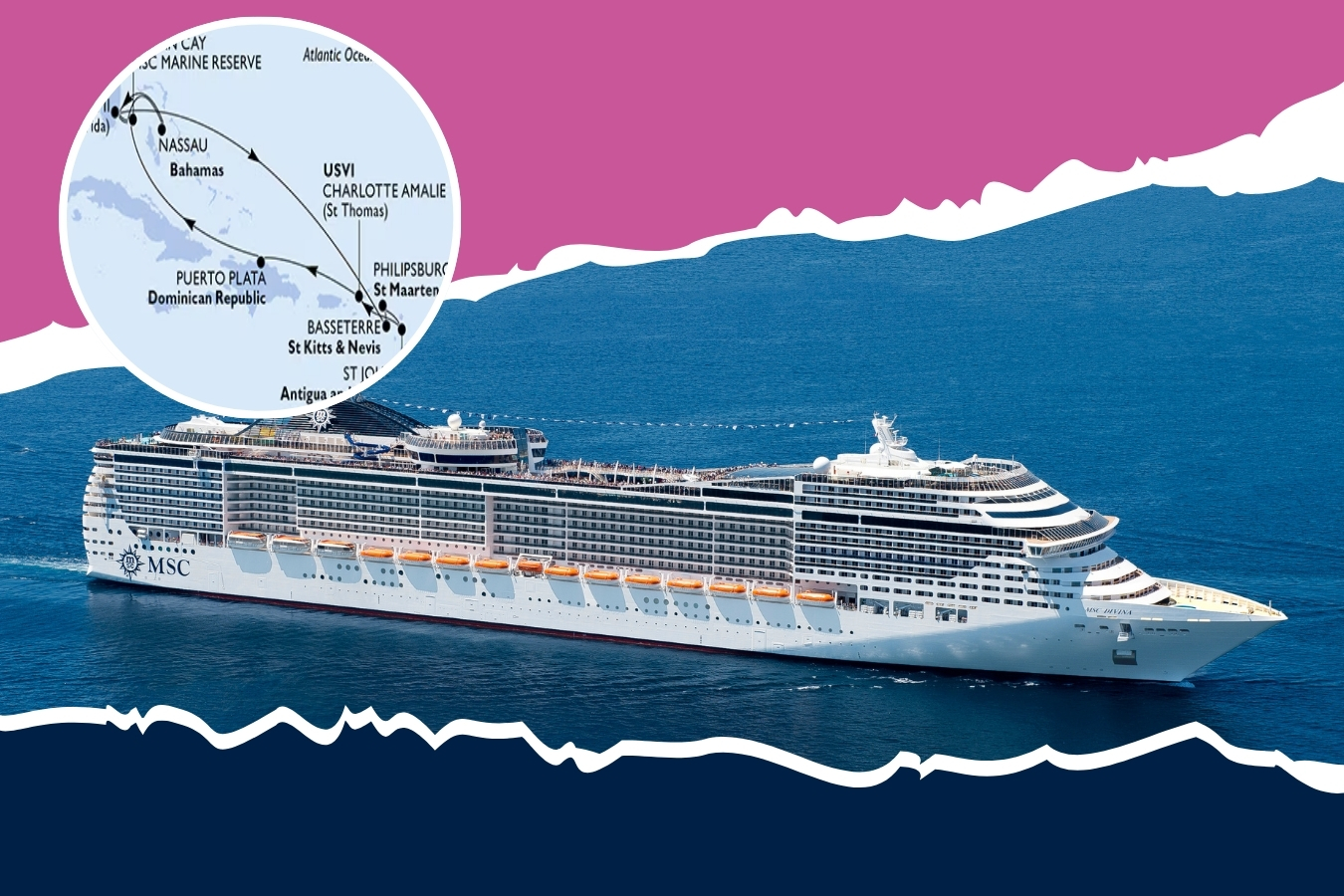 Offerta Last Minute: Long Cruise di 14 Notti Inverno 2024-2025 ai Caraibi con MSC Divina da Miami