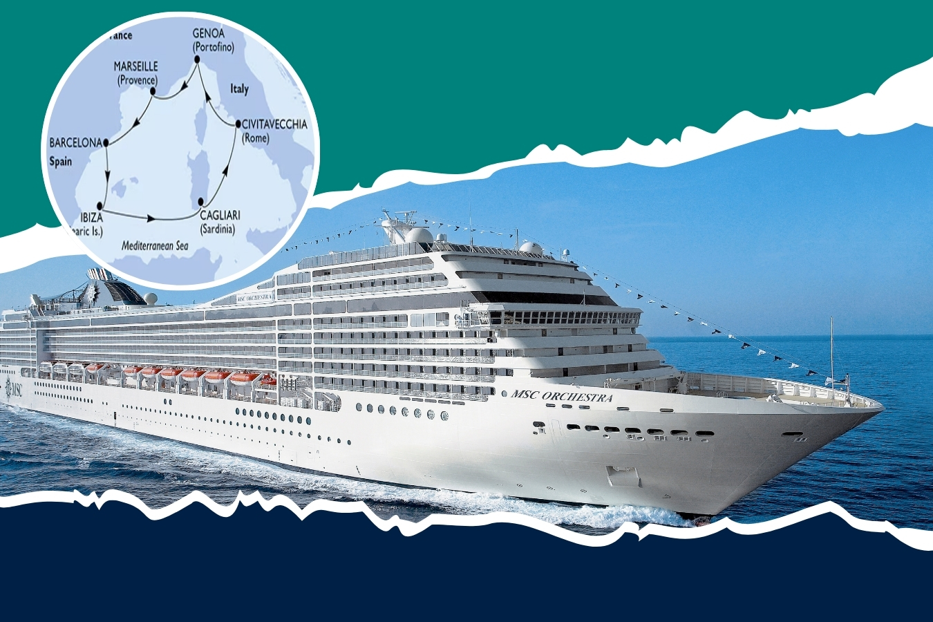 Crociera Estate 2025 con MSC Orchestra | Mediterraneo Occidentale | Itinerario da Civitavecchia | Offerta Last Minute