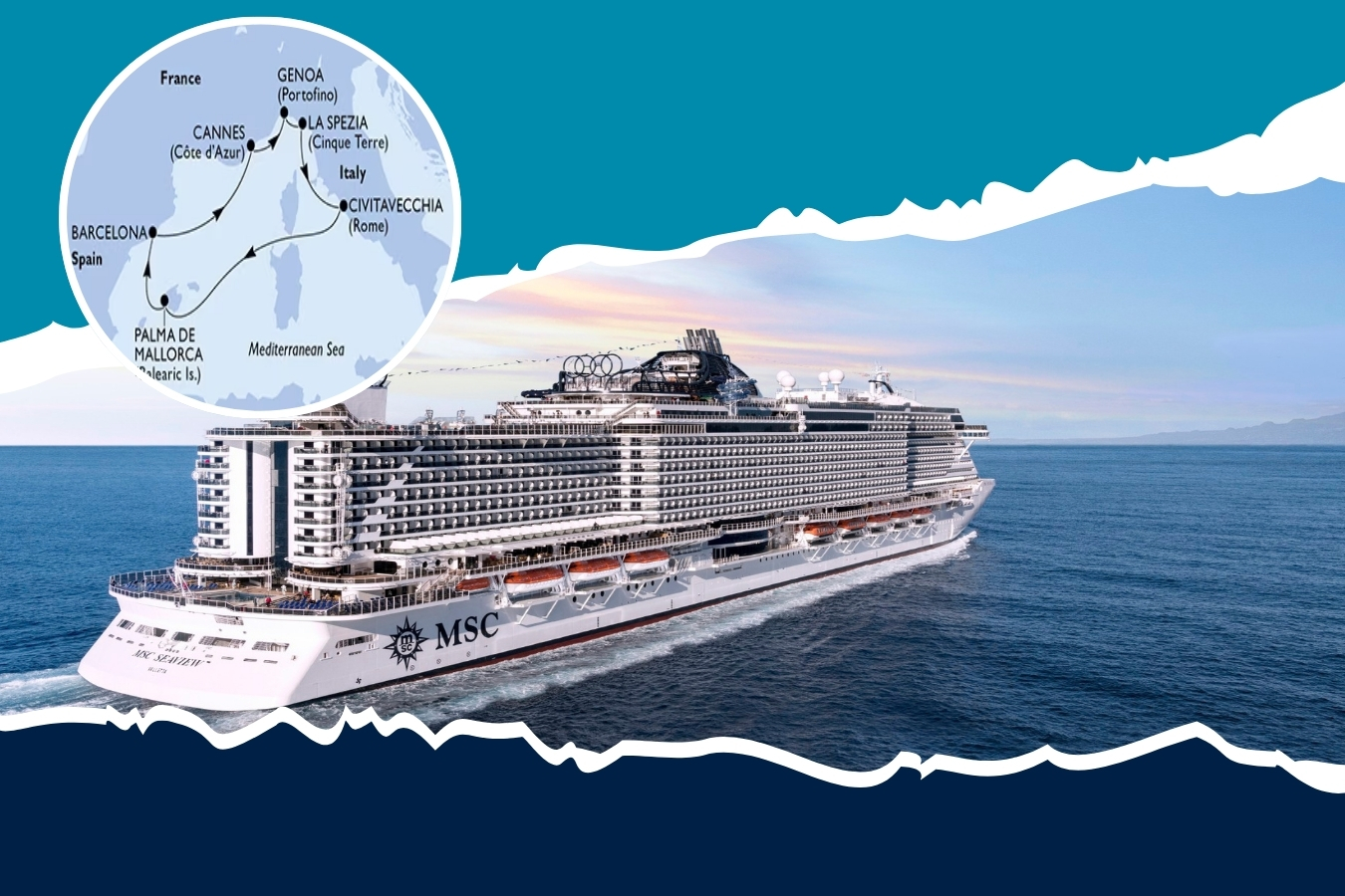 Crociera Estate 2025 con MSC Seaview | Mediterraneo Occidentale | Itinerario da Genova | Offerta Last Minute