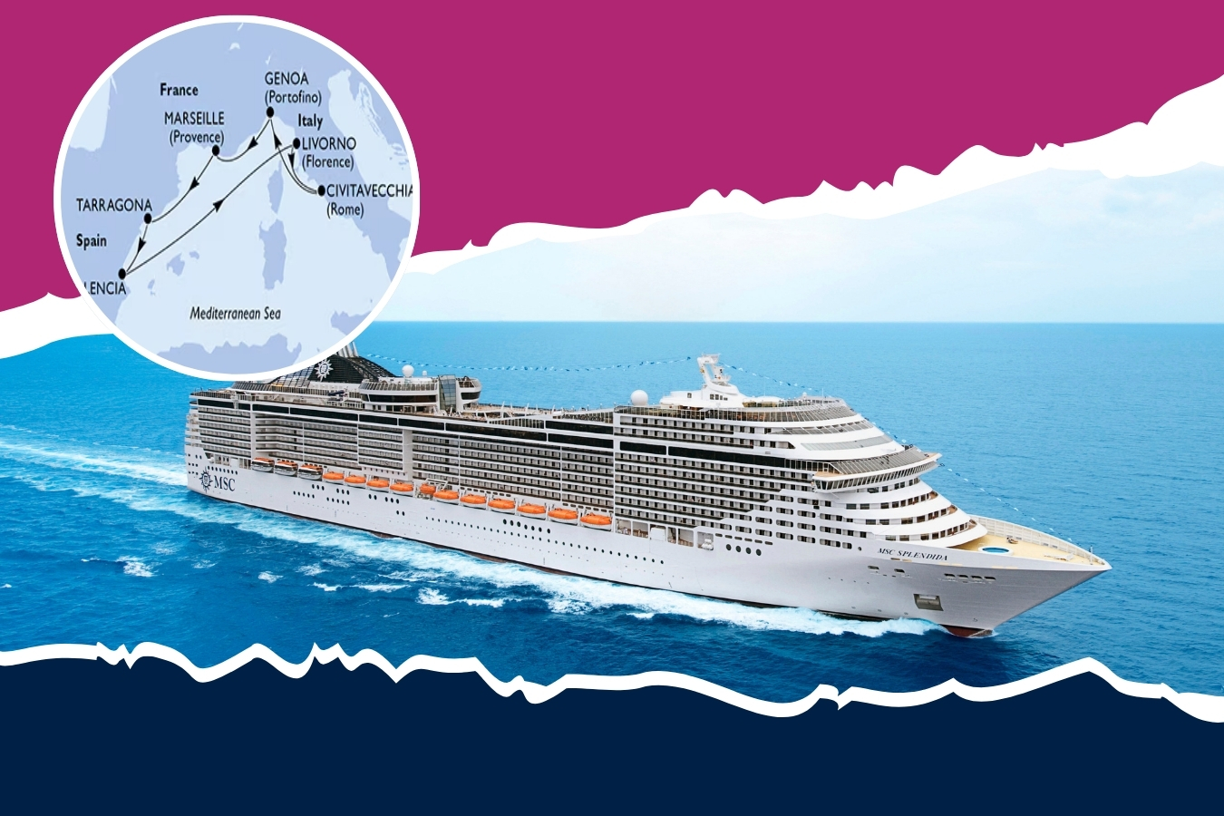 Crociera Estate 2025 con MSC Splendida | Mediterraneo Occidentale | Novità Itinerario da Civitavecchia | Offerta Last Minute