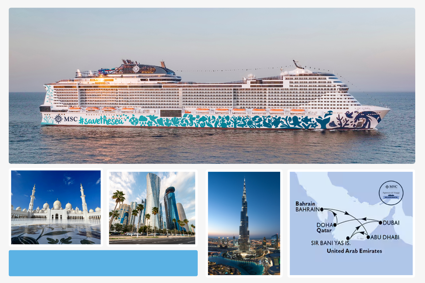 Offerta Crociera Dubai e Emirati: MSC Euribia, relax, lusso e avventura nel Golfo Persico da Abu Dhabi