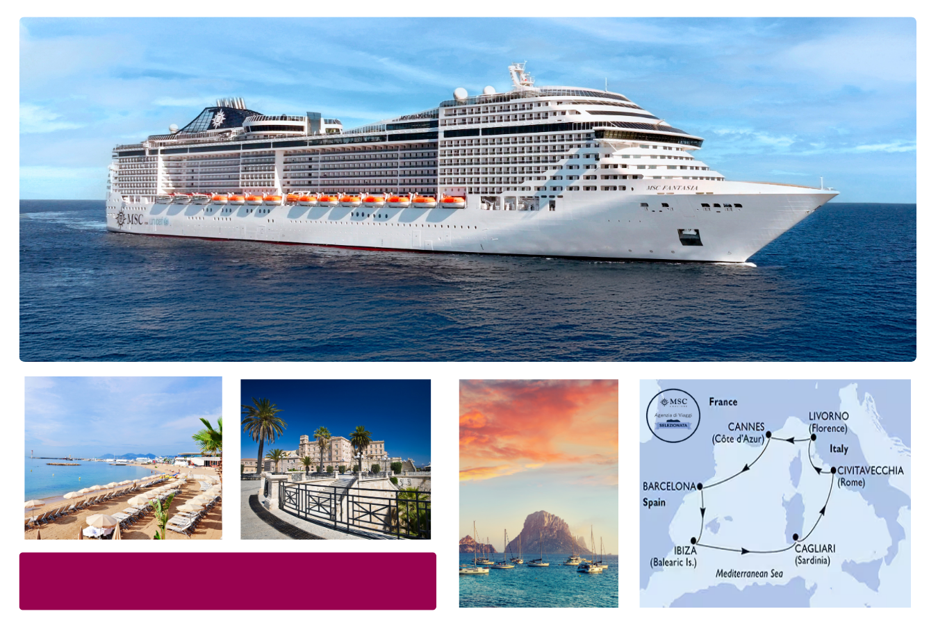 Offerta Crociera MSC Fantasia da Cagliari 7 Notti Estate 2027
